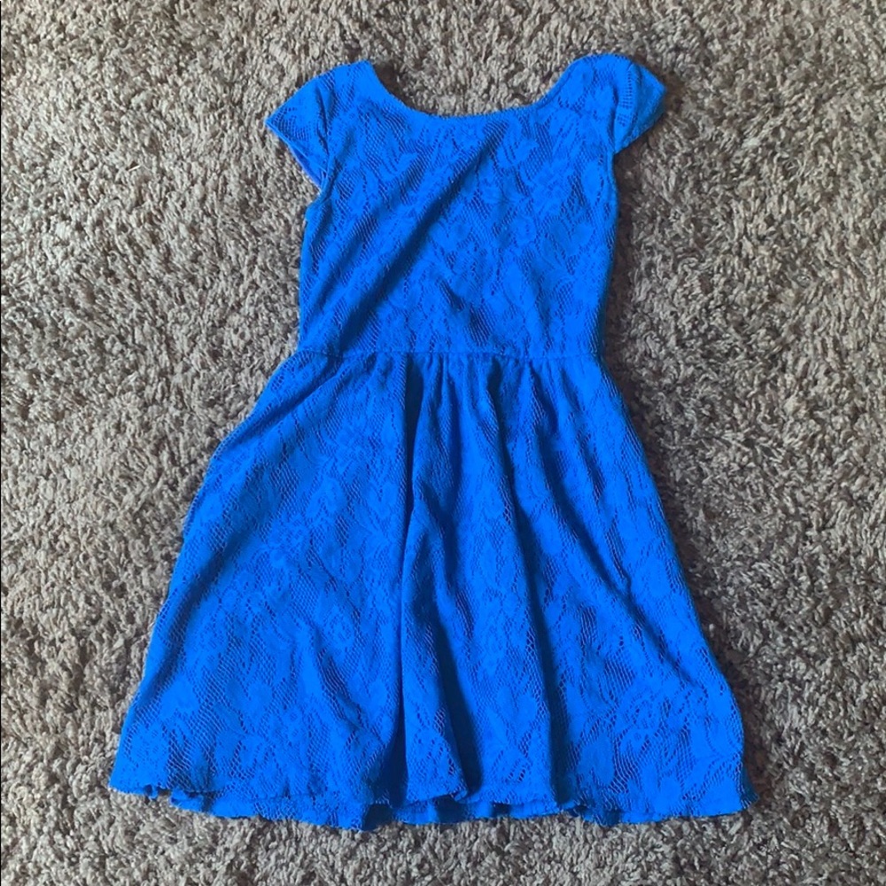Royal blue lace dress